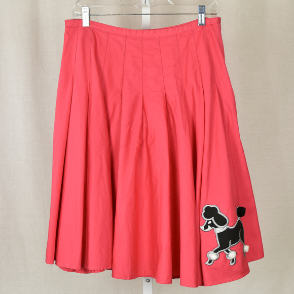 Ann Taylor Dresses & Skirts - Ann Taylor Sock Hop Hot Pink Poodle Skirt | 10